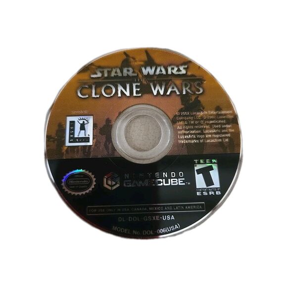 Star Wars: The Clone Wars Disc Only (Nintendo GameCube, 2002) 2" Round Pre-owned - Picture 1 of 4